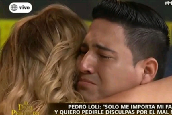 Entre lágrimas, Pedro Loli pide disculpas a su familia. (Foto captura) 