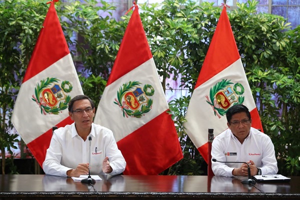 Presidente Martín Vizcarra en conferencia de prensa.