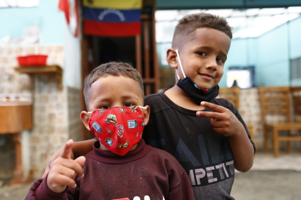Niños del albergue Sin Fronteras, en San Juan de Lurigancho.
