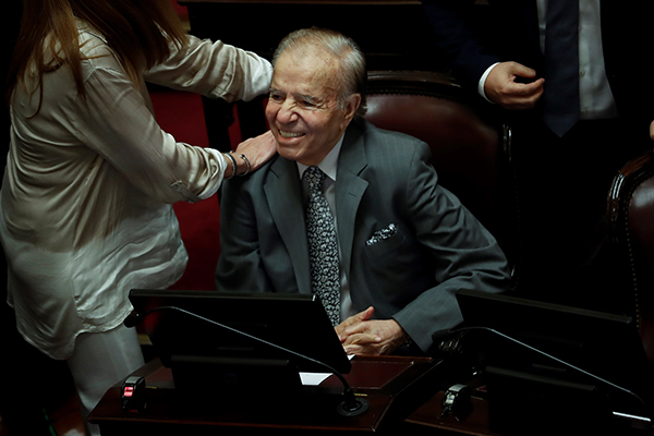 El expresidente argentino Carlos Menem (1989-1999). (Foto: EFE/Juan Ignacio Roncoroni)