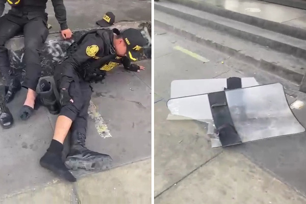 Protestas en Lima: policía resulta herido tras ataque de manifestantes [VIDEO]